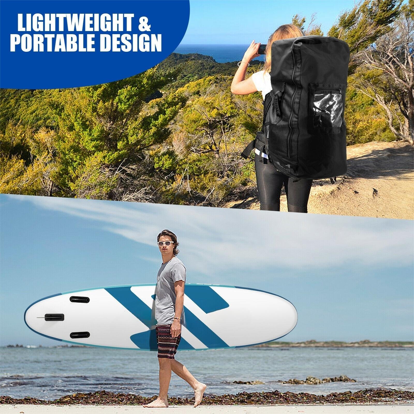 10 Feet Inflatable Stand Up Paddle Board 6 Inch Thick with Accessory Pack