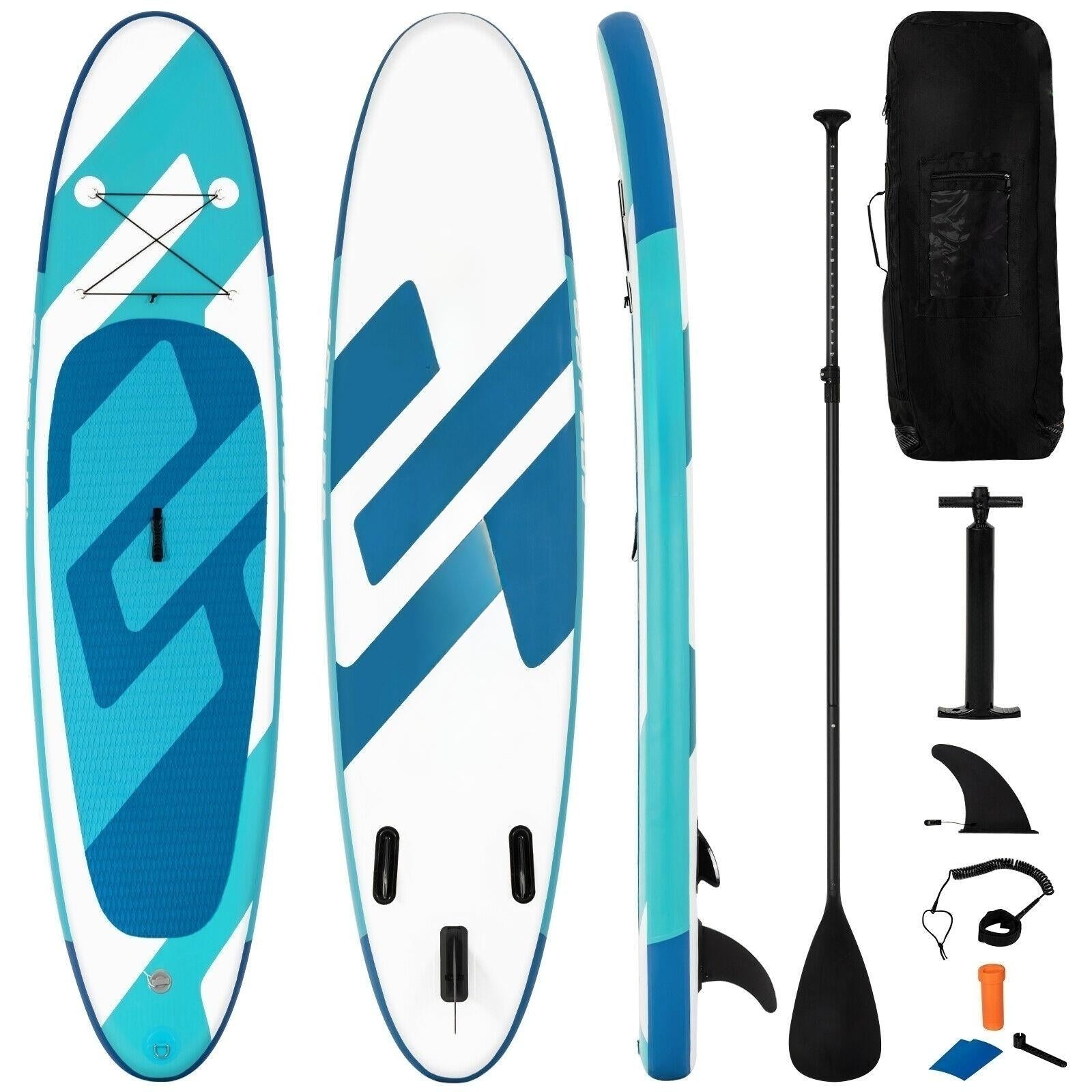 10 Feet Inflatable Stand Up Paddle Board 6 Inch Thick with Accessory Pack