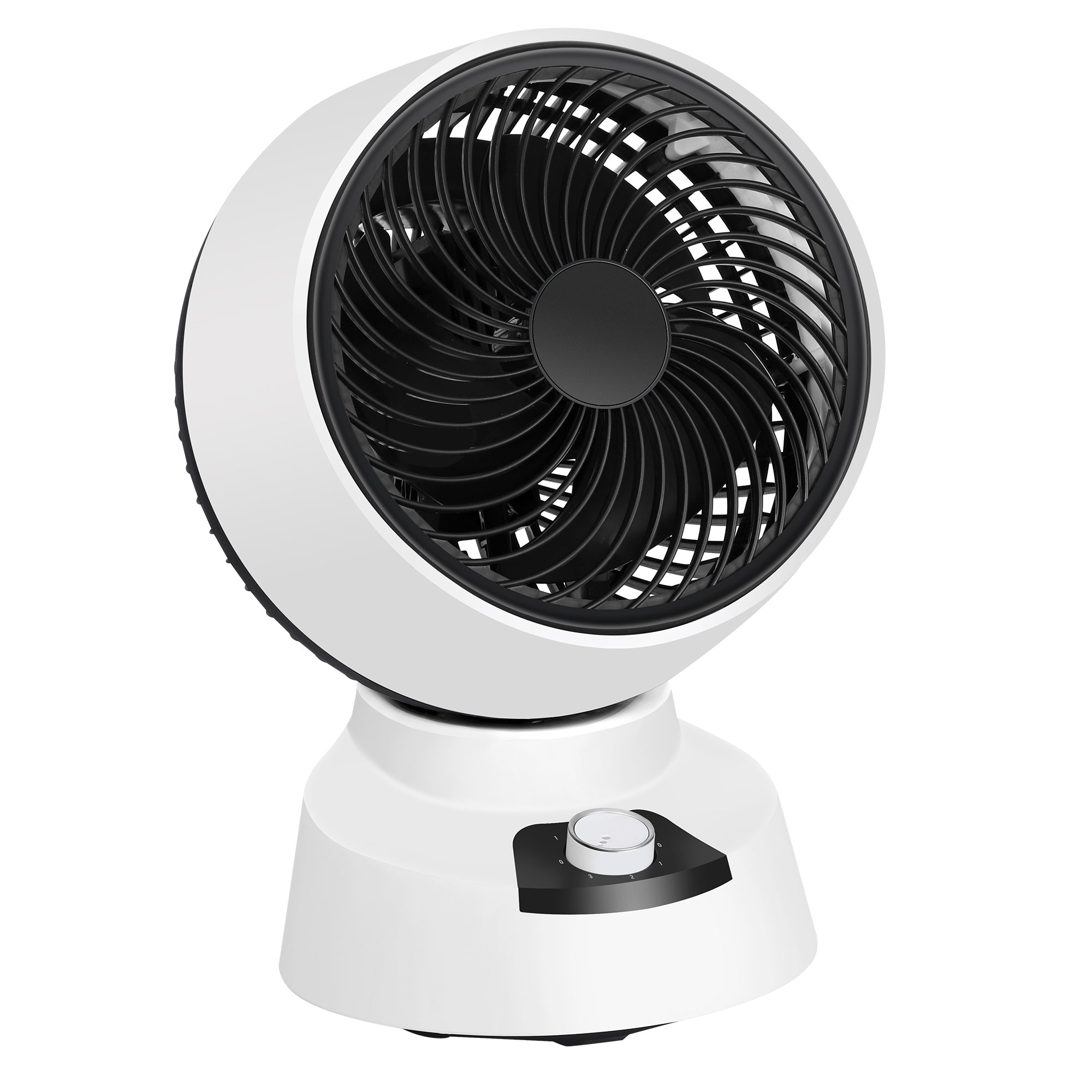 9in Air Circulator Fan, Desk Fan 90¡ã Tilt & 60¡ã Oscillating, White