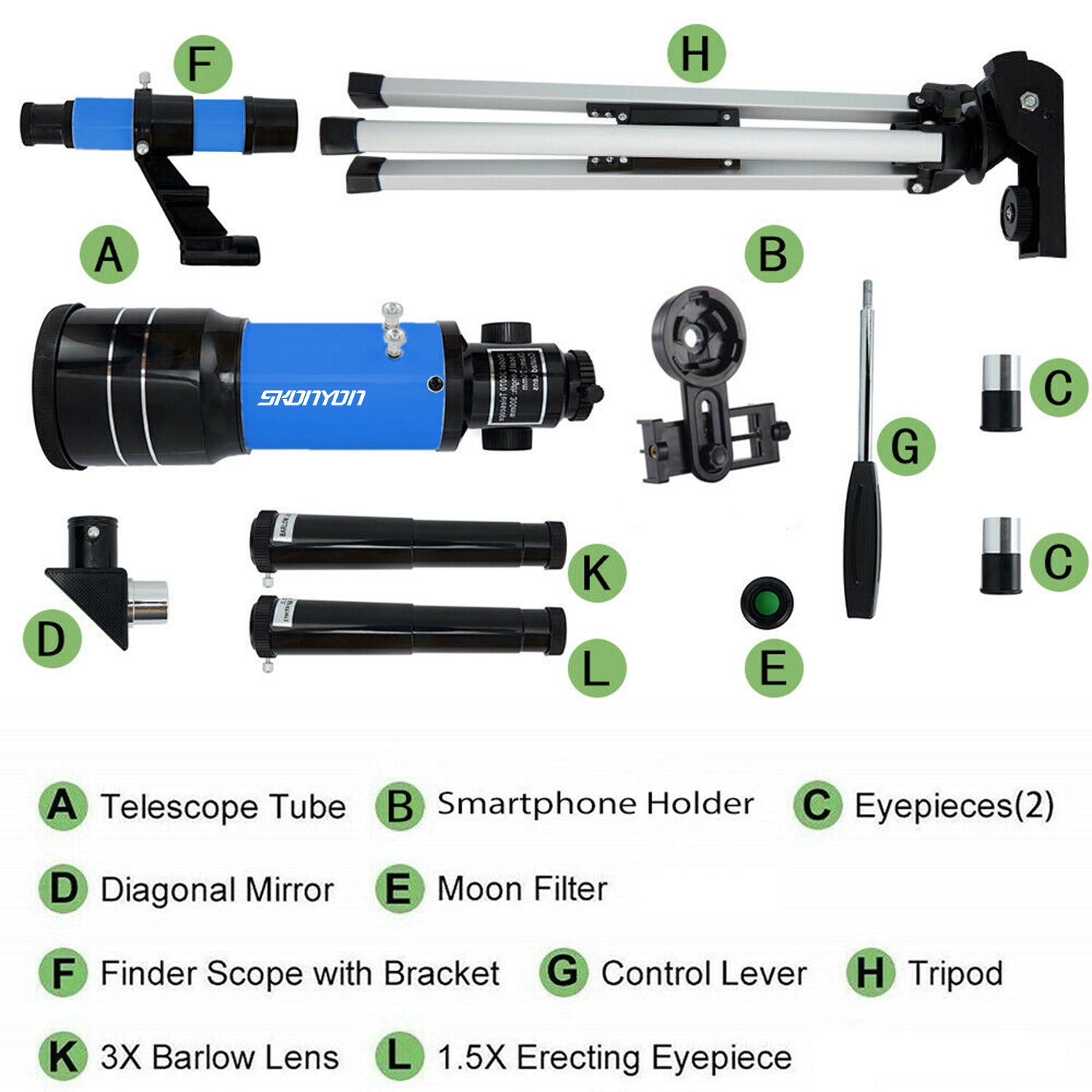 SUGIFT High Resolution Telescope,with Stand,Blue