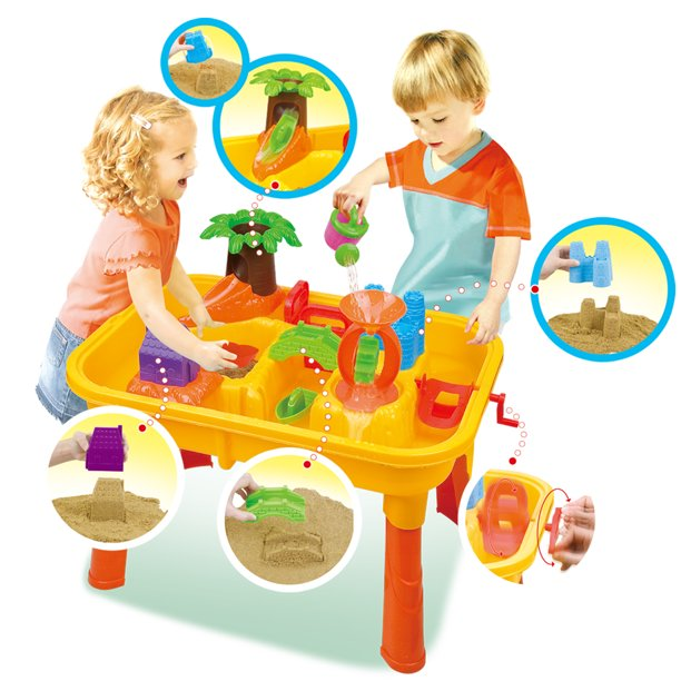 SUGIFT  Sand Water Table, Kid's Water Play Table Outdoor Toys, Multicolor