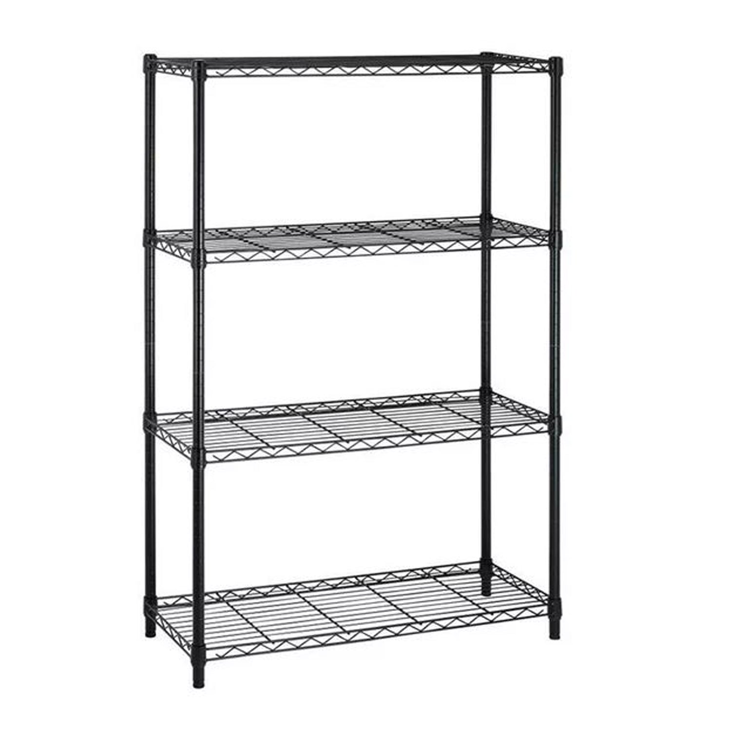 4 Tier Adjustable, NSF Storage Shelving Unit, Steel Wire Shelves Garage Shelving Storage Racks