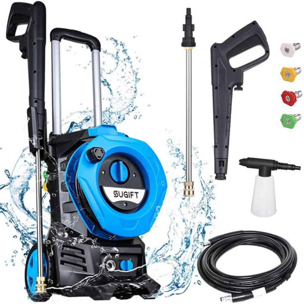 2.0 GPM Electric High Pressure Washer, Cleans Cars/Fences/Patios