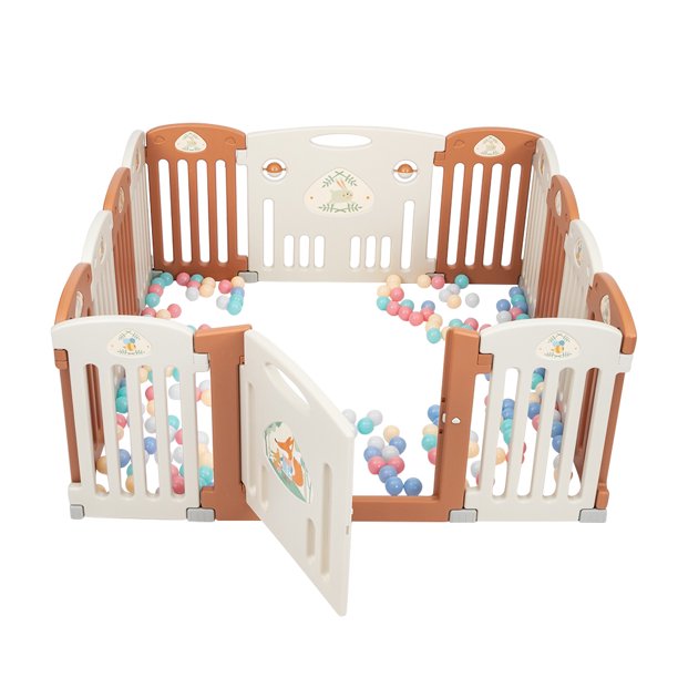 14 Panel Baby Playpen, Safety Play Yard, Home Indoor Outdoor