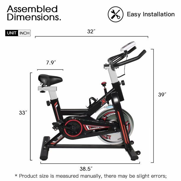 Indoor Cycling Bike Exercise Bike - Cycle Bike with Ipad Mount with Comfortable Seat Cushion