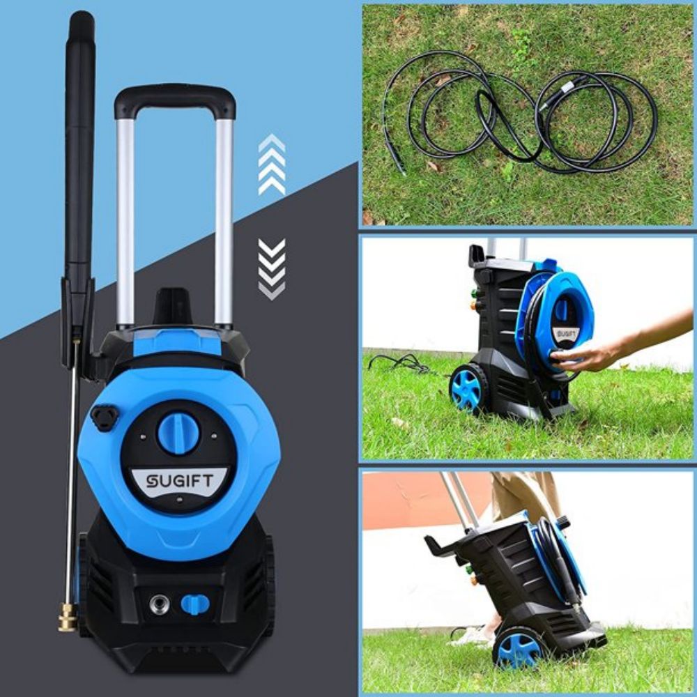 2.0 GPM Electric High Pressure Washer, Cleans Cars/Fences/Patios