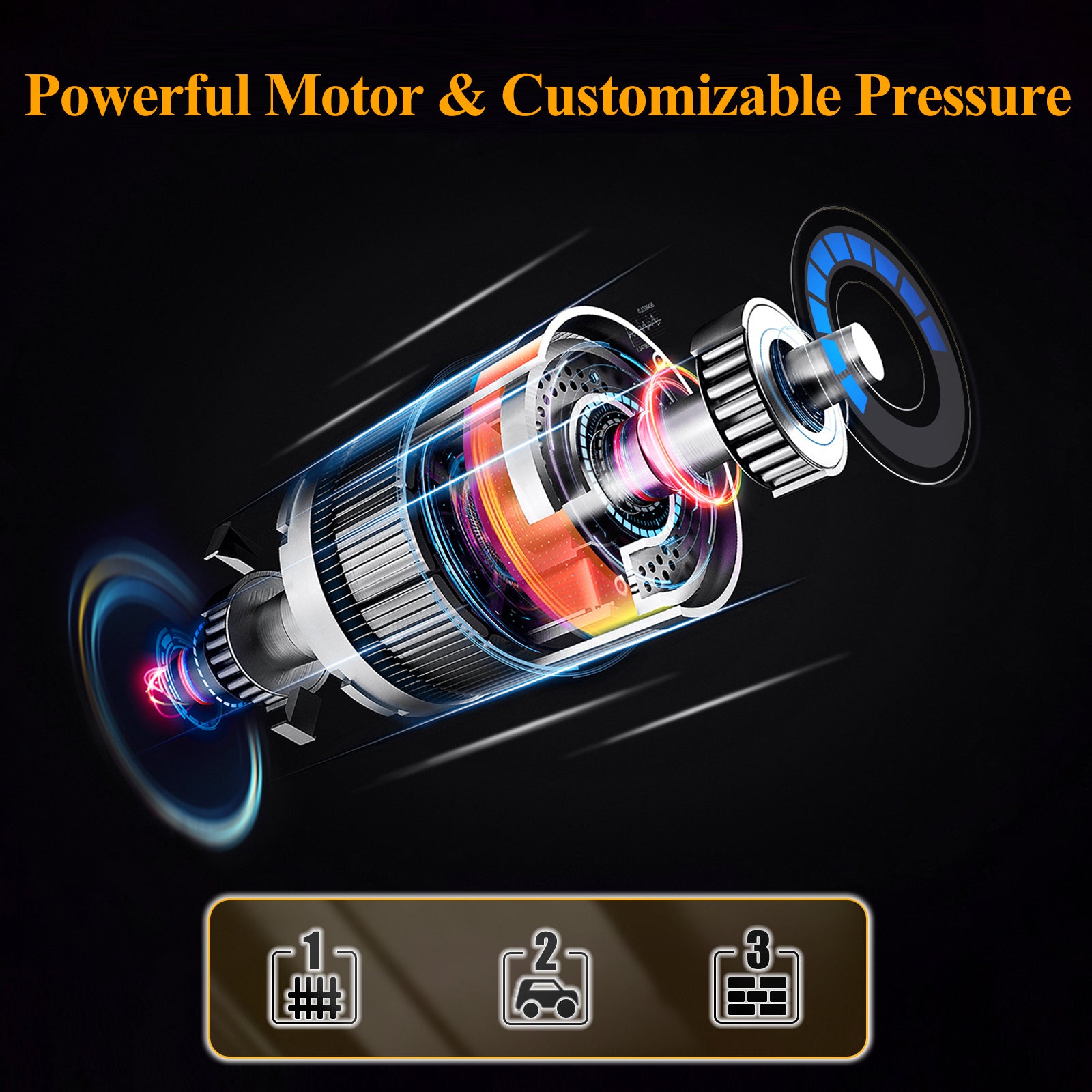 Electric Pressure Washer with Touch Screen Adjustable Pressure