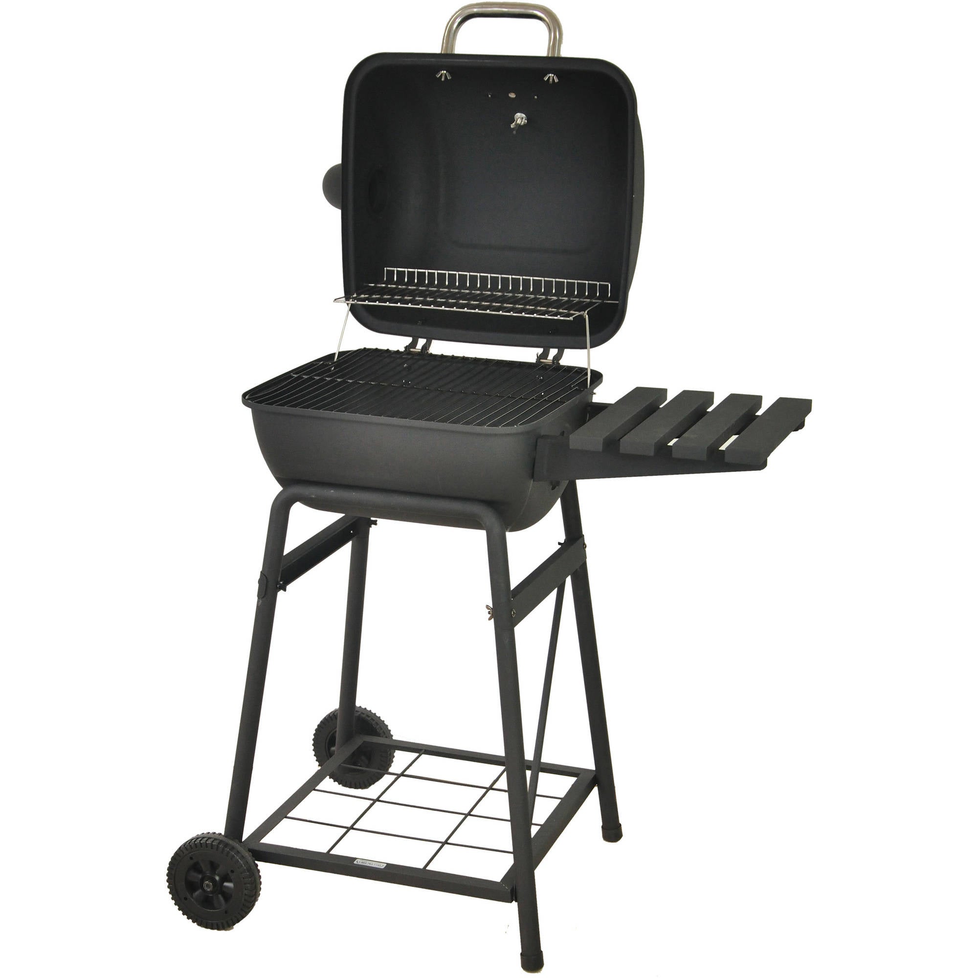 SUGIFT  26" Mini Barrel Charcoal Grill with Side Shelf, Blk, CBC1760W