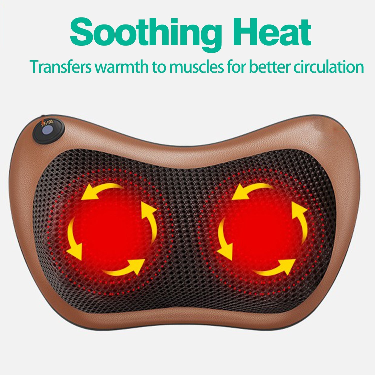 SUGIFT  Back Massager with Heat,Shiatsu Kneading Electric Massage Pillow for Back,Neck,Shoulders,Legs, Foot