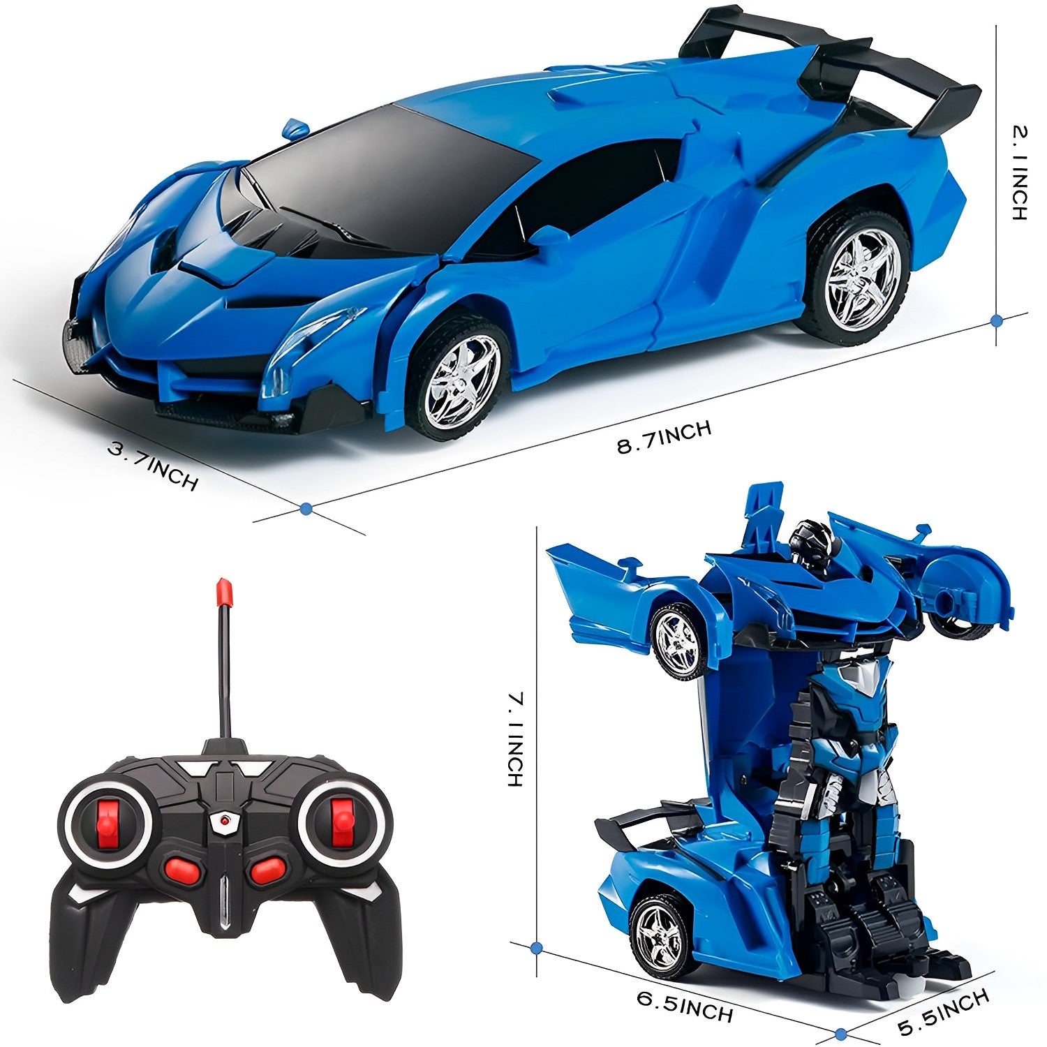 SUGIFT Remote Control Car - Transform Robot RC Cars