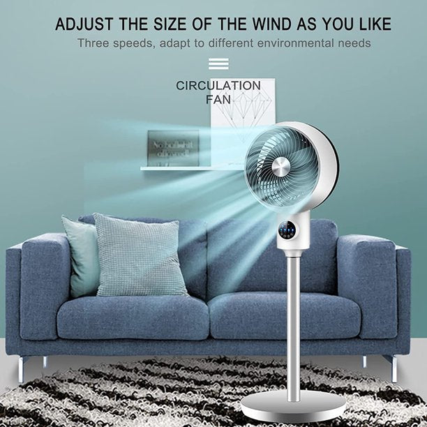 Air Circulation Fan Household Electric Fan Student Bedroom Desk Fan Floor Fan 3-Speed Adjustment with Touch Panel for Home and Office Bedroom