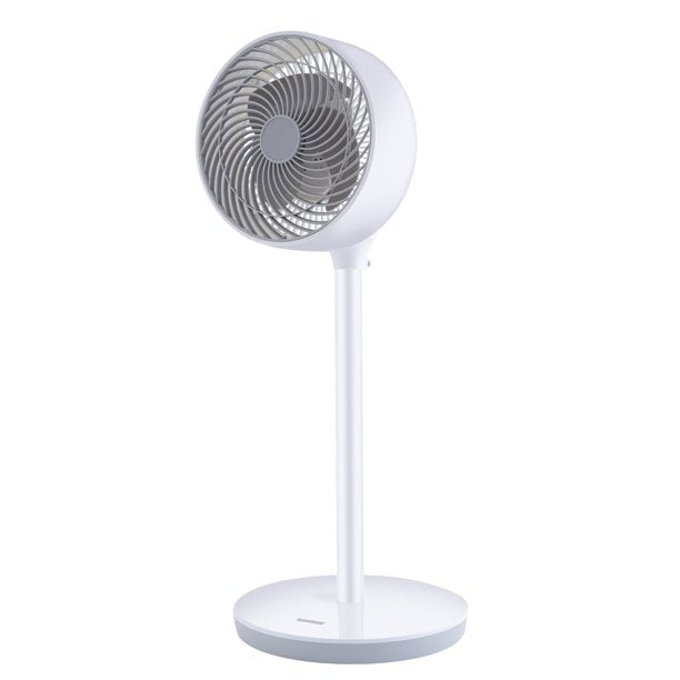 SUGIFT  7 inch Stand Fan, 3 Speeds & 3 Modes, 15 Hours Timer, 70¡ã Oscillating Circulating Fan, Remote Control, Air Circulation Fan White