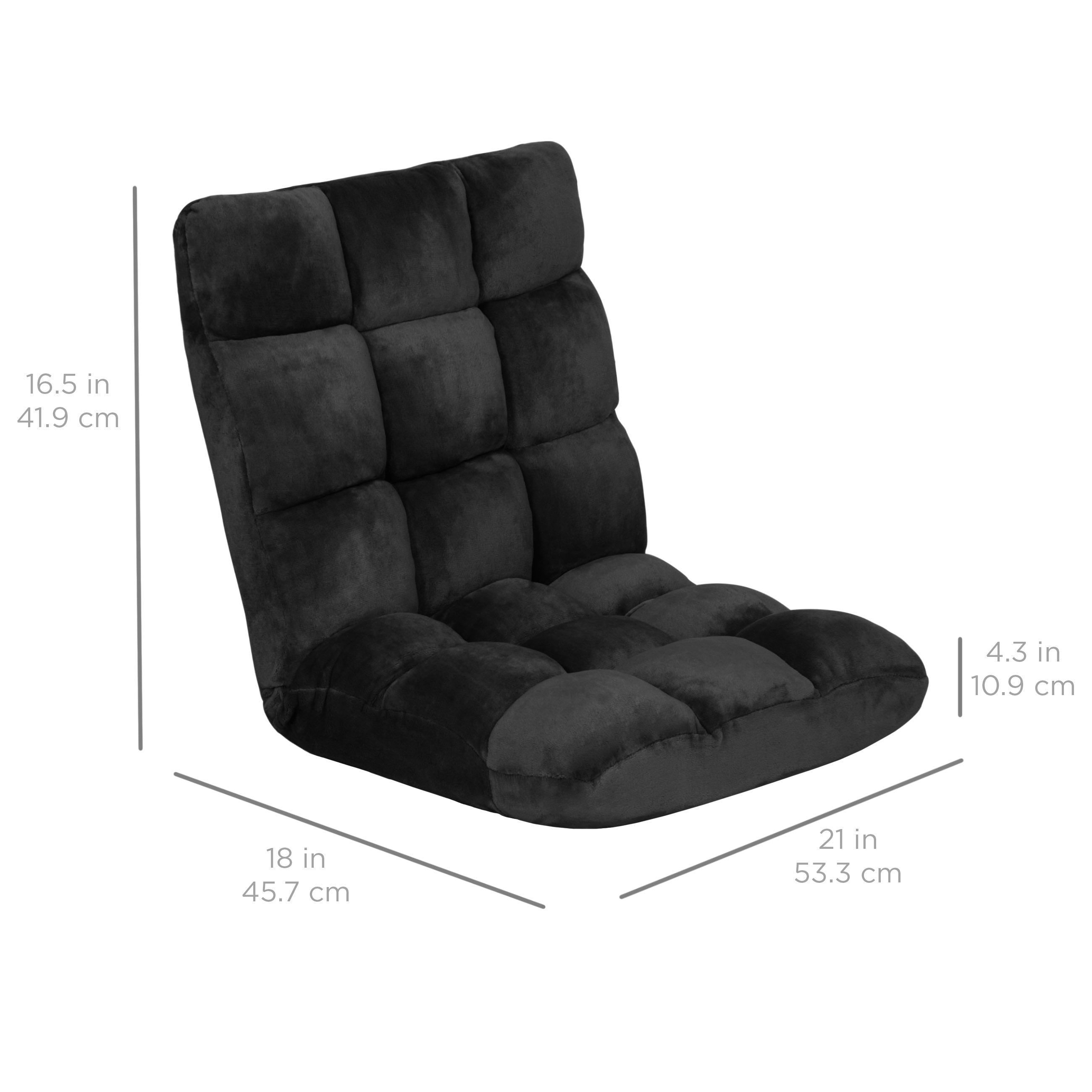 SUGIFT  14-Position Folding Adjustable Memory Foam Cushioned Padded Gaming Floor Sofa Chair