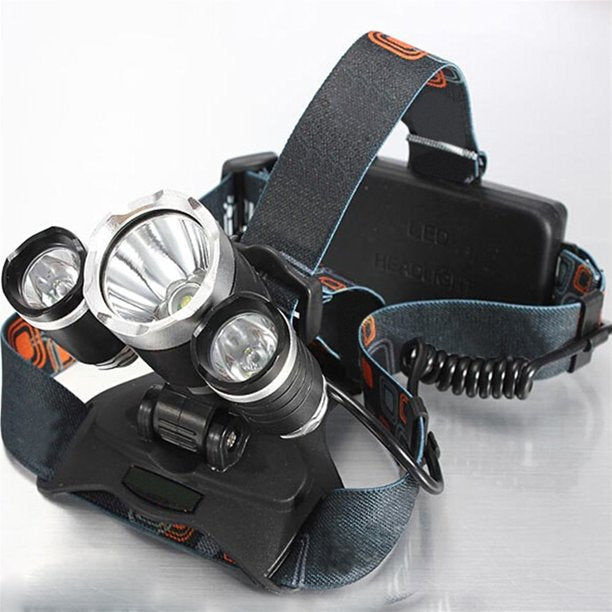 3-Mode Headlamp, 10W 5000LM White Light, Luobod Head Lamp for Outdoor Activities, Black