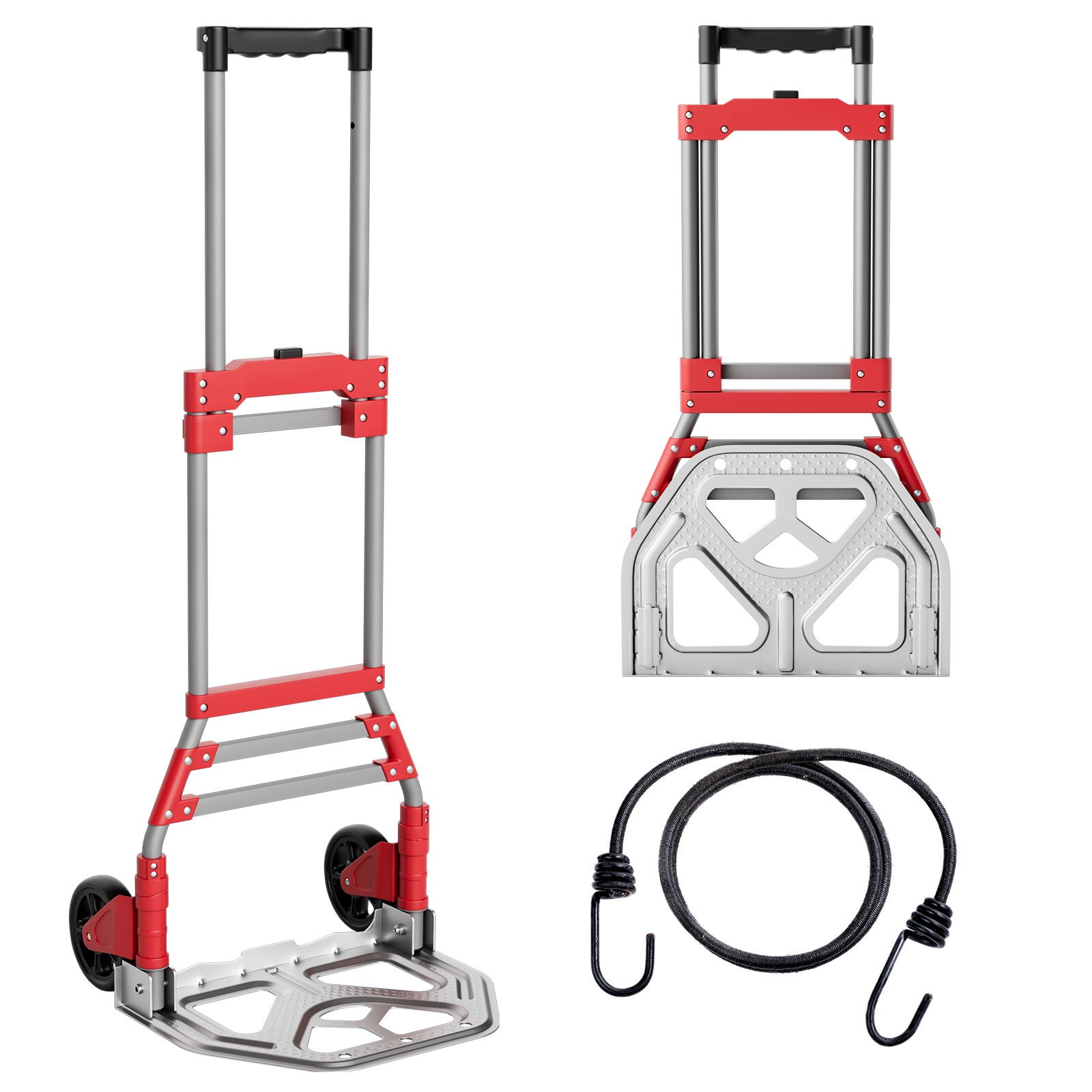 Folding Hand Truck with Telescoping Handle and Wheels