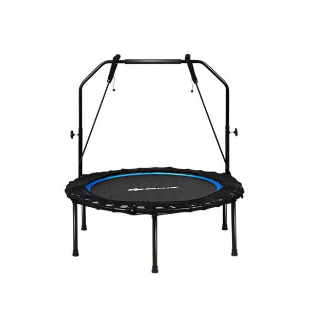 40 Inch Trampoline with Resistance Bands Adjustable Foldable Fitness Rebounder