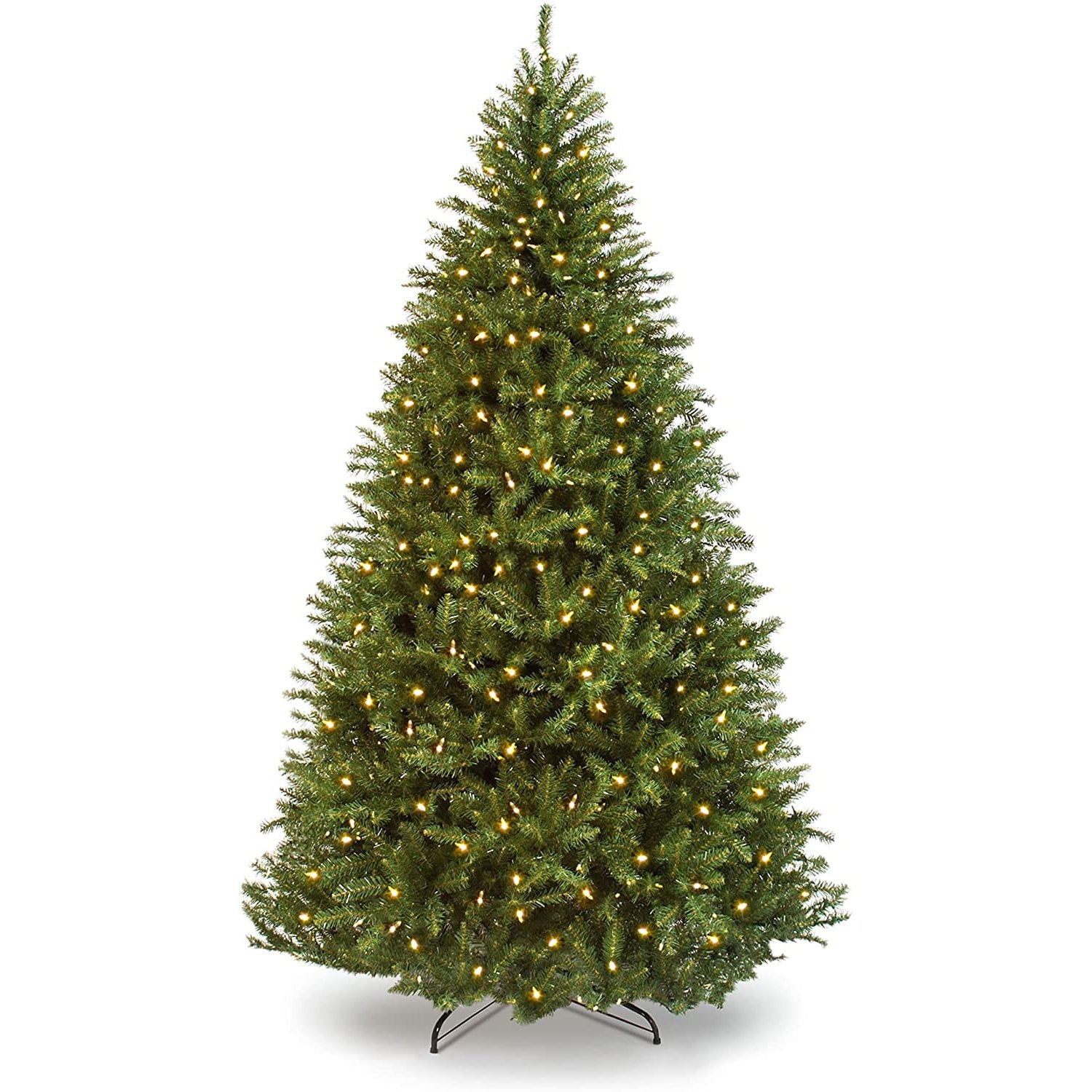 SUGIFT  7.5ft Artificial Christmas Tree Holiday Decoration 346 Branch Tips, 250 Warm Lights, Easy Assembly