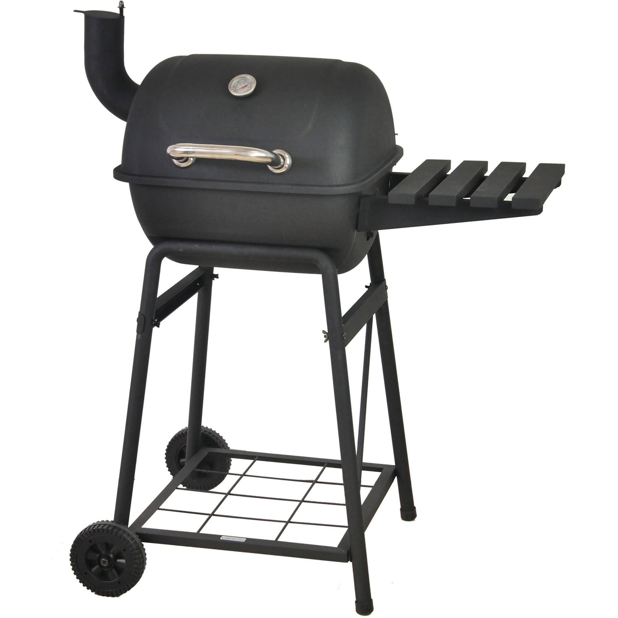 SUGIFT  26" Mini Barrel Charcoal Grill with Side Shelf, Blk, CBC1760W