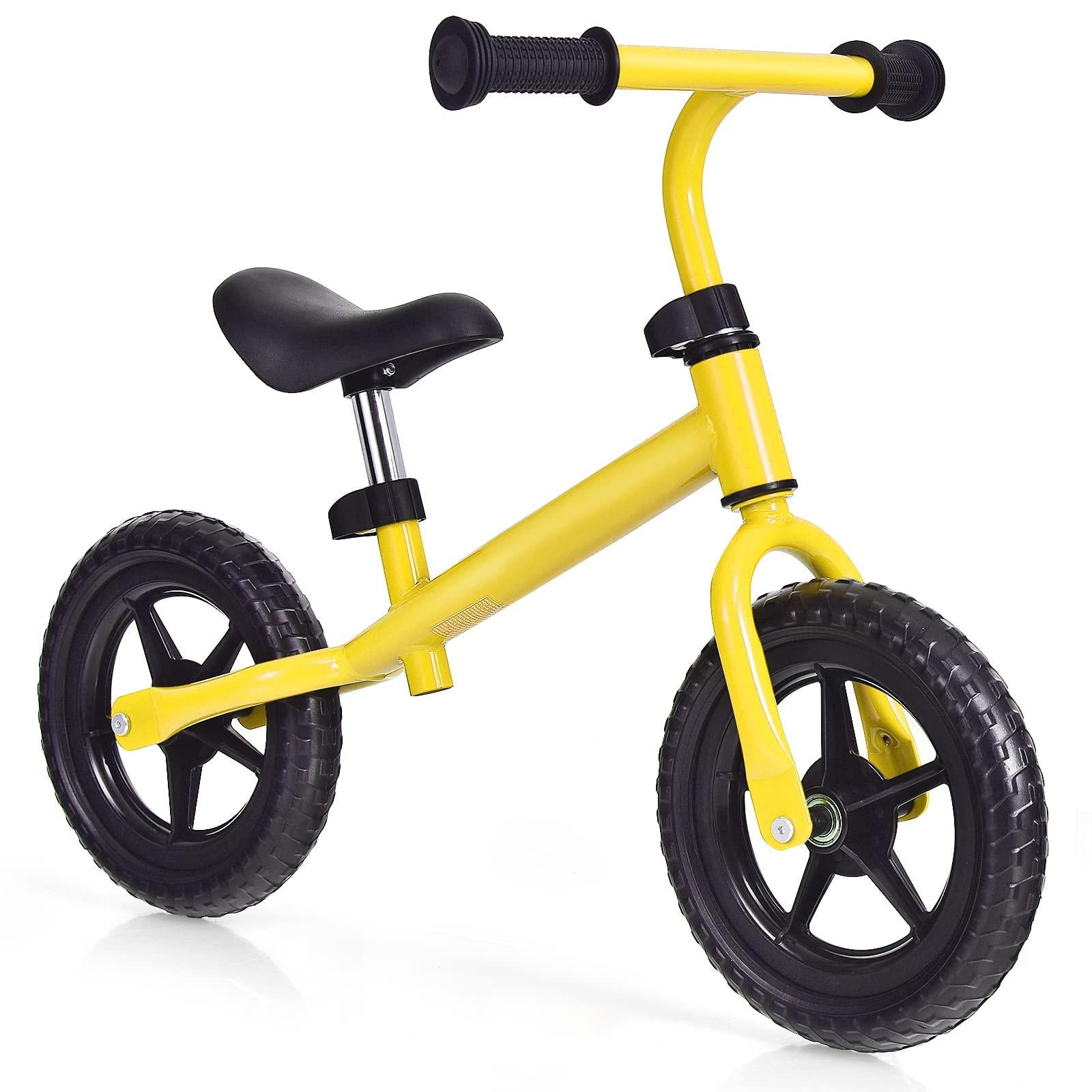 SUGIFT Kids No Pedal Balance Bike with Adjustable Handlebar and Seat - Yellow